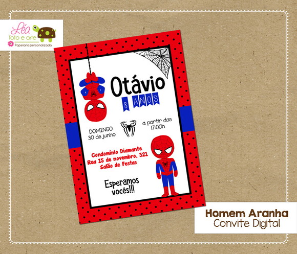 Convite Digital Homem Aranha