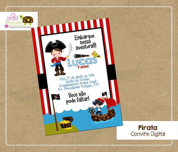 Convite digital Pirata