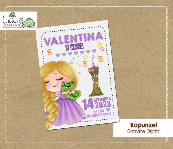 Convite Digital Rapunzel