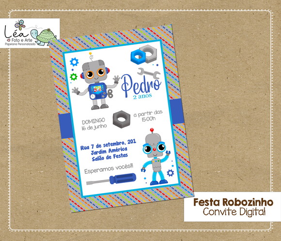 Convite digital Robô