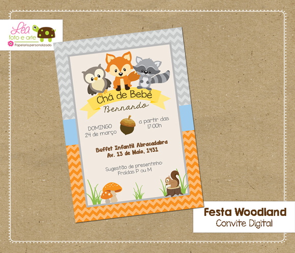 Convite digital Woodland