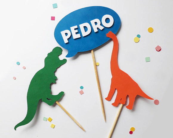 Kit Topo de Bolo Dinossauros - Imagem 2