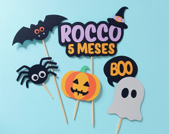 Kit Topo de Bolo Halloween