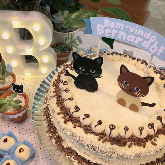 Topo de Bolo Gatinhos - Imagem 2