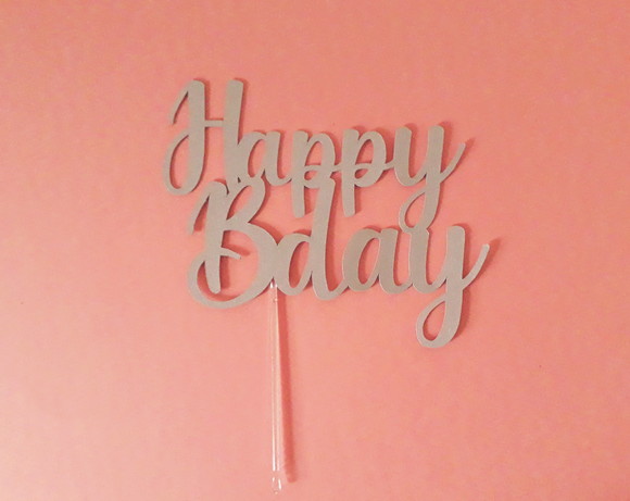 Topo de Bolo Happy Bday