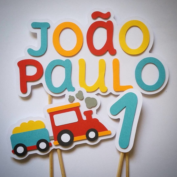 Topo de Bolo Trenzinho - Imagem 2