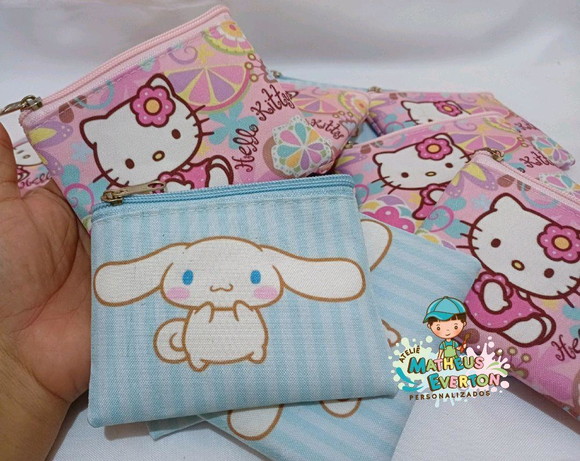 100 Porta Moedas Hello Kitty Tamanho: 10x12cm - Imagem 4