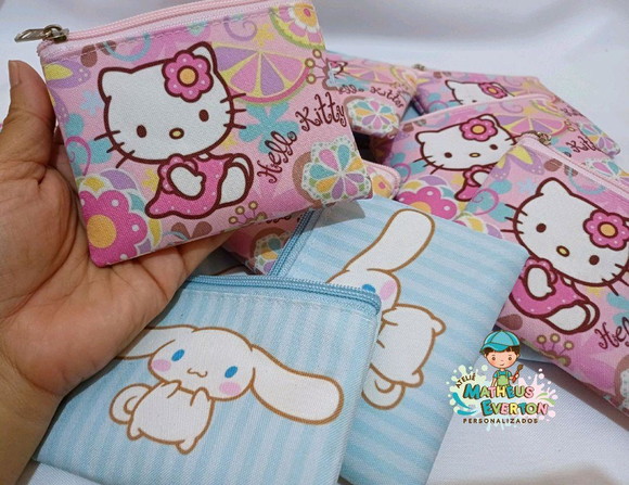 100 Porta Moedas Hello Kitty Tamanho: 10x12cm - Imagem 2