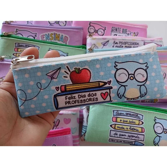 20 Estojos Slim Personalizado Dia dos Professoretamanho 19x7 - Imagem 2