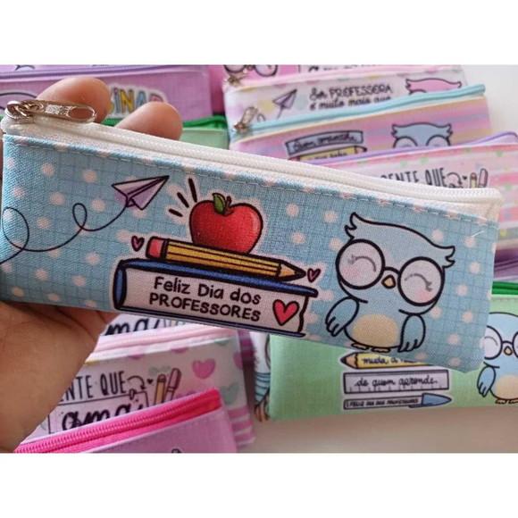 20 Estojos Slim Personalizado Dia dos Professoretamanho 19x7 - Imagem 3