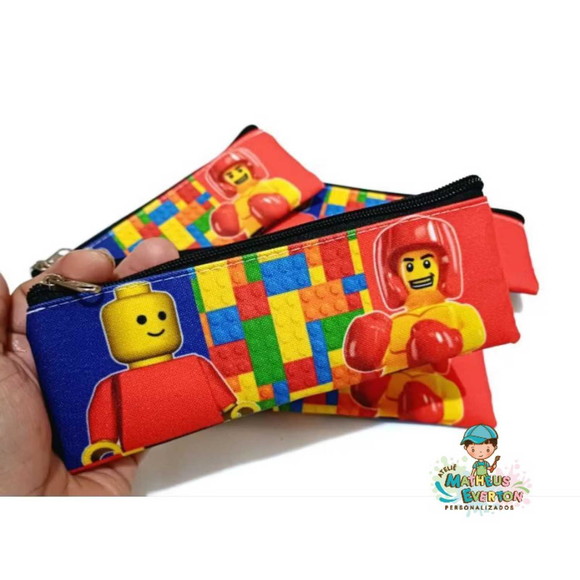 20 Estojos Slim Personalizado Lego Tamanho 19x7