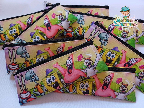 25 Estojos Slim Personalizado Bob Esponja Tam: 19x7cm - Imagem 5
