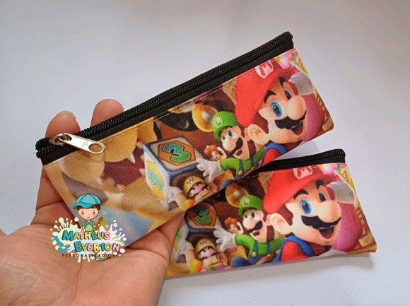 25 Estojos Slim Personalizado Super Mario Bros Tam: 19x7 - Imagem 5