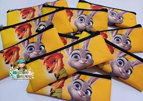 25 Estojos Slim Personalizado Zootopia Tam: 19x7 - Imagem 4
