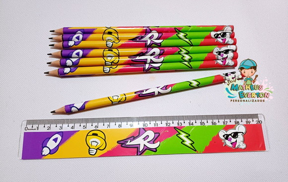 25 Kits Lápis e Régua Personalizado Emily Vick - Imagem 2