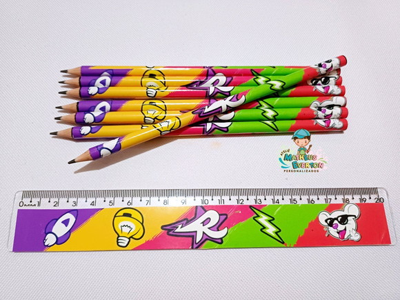 25 Kits Lápis e Régua Personalizado Emily Vick - Imagem 4