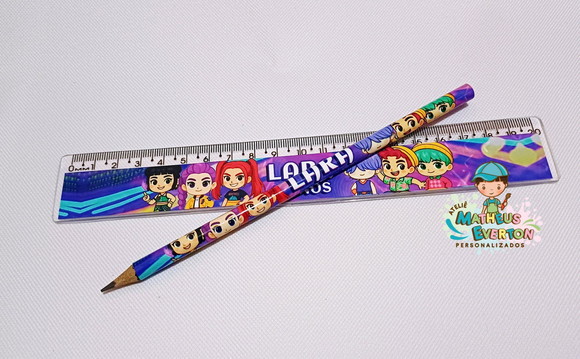 25 Kits Lápis e Régua Personalizado Guerreiras de K-pop Cute - Imagem 2