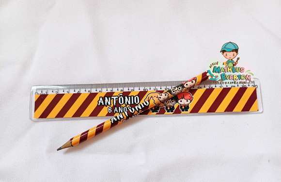 25 Kits Lápis e Régua Personalizado Harry Potter - Imagem 3