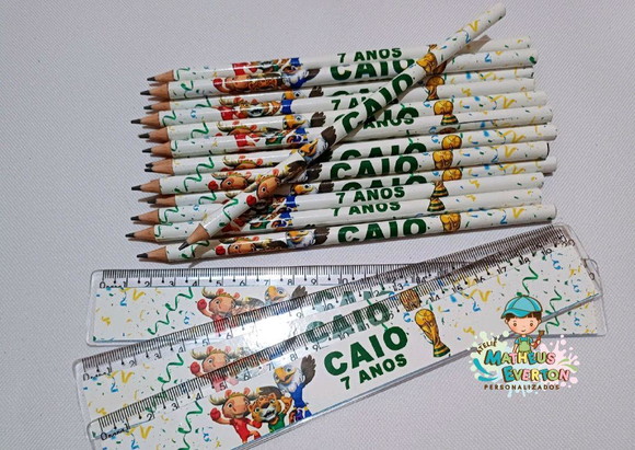 25 Kits Lápis e Régua Personalizado Mascote Copa do Mundo - Imagem 4
