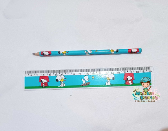 25 Lápis + 25 Réguas Personalizado Snoopy - Imagem 2
