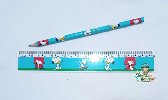 25 Lápis + 25 Réguas Personalizado Snoopy - Imagem 4
