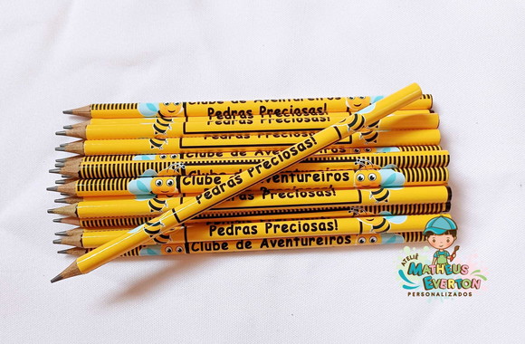 25 Lapis Personalizado Abelinha