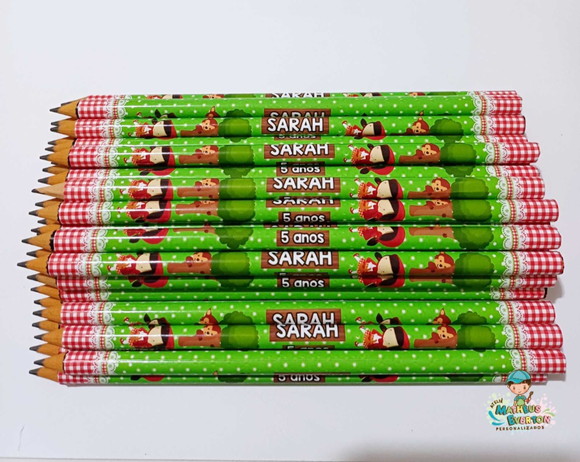 25 Lapis Personalizado Chapeuzinho Vermelho
