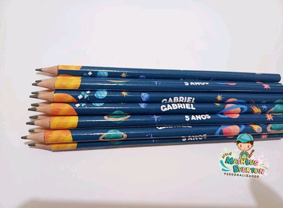 25 Lapis Personalizado Espaço (fazemos Todos os Temas) - Imagem 4