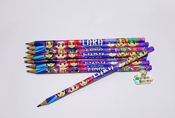 25 Lapis Personalizado Guerreiras de K-pop Cute
