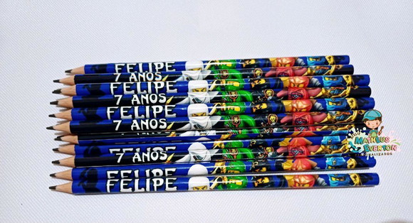 25 Lapis Personalizado Ninjago - Imagem 3