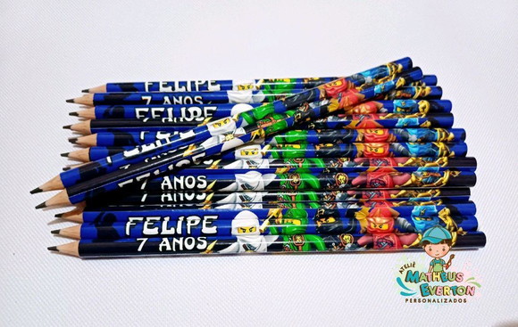 25 Lapis Personalizado Ninjago - Imagem 2