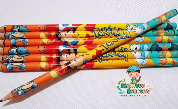 25 Lapis Personalizados Pokémon - Imagem 3