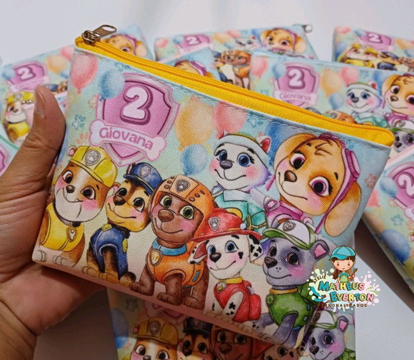 25 Necessaires Personalizada Patrulha Canina Aquarelada - Imagem 3