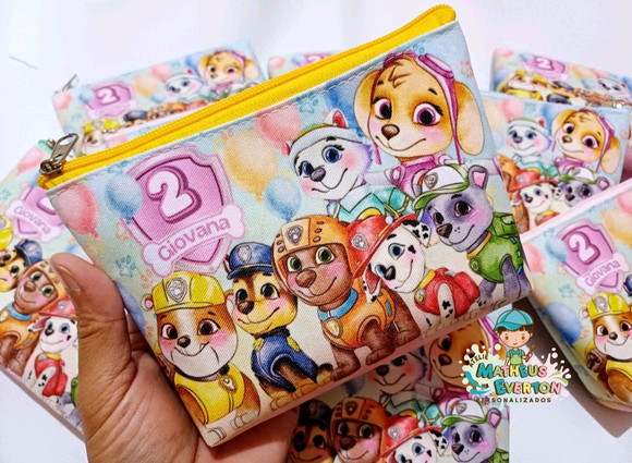 25 Necessaires Personalizada Patrulha Canina Aquarelada - Imagem 5