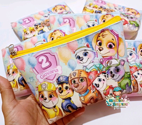 25 Necessaires Personalizada Patrulha Canina Aquarelada - Imagem 2