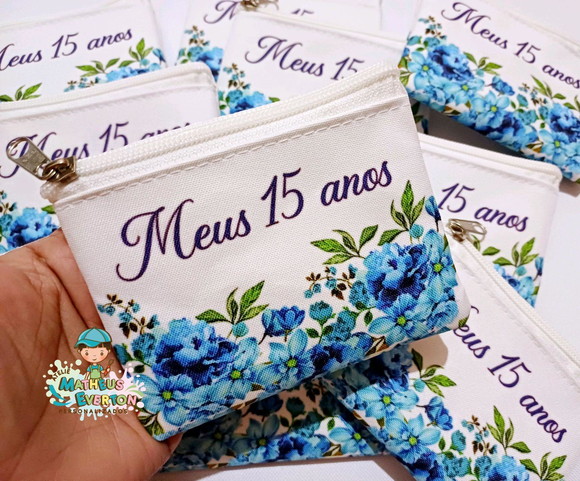 25 Porta Moedas Flores 15 Anos Tamanho: 10x12cm - Imagem 3
