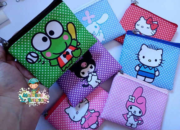 25 Porta Moedas Hello Kitty Tamanho: 10x12cm - Imagem 3