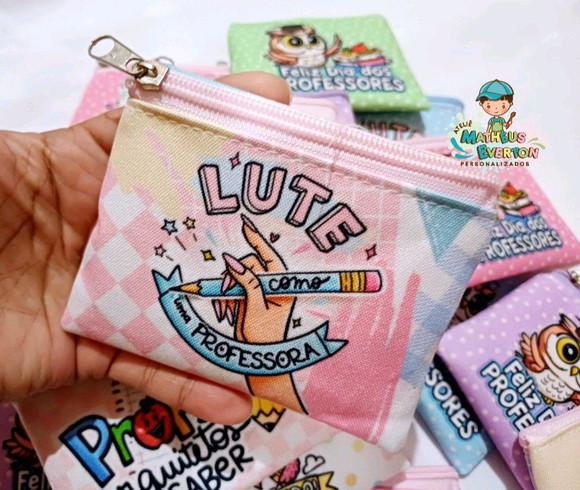25 Porta Moedas Personalizado Dia dos Professores