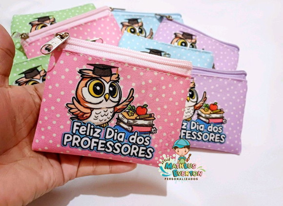 25 Porta Moedas Personalizado Dia dos Professores - Imagem 4
