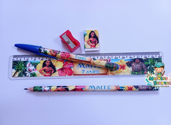 25 Super Kits Escolares Personalizados Moana