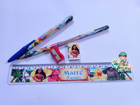 25 Super Kits Escolares Personalizados Moana - Imagem 3