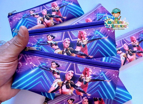 30 Estojos Slim Guerreiras do Kpop Tam: 19x7cm - Imagem 4