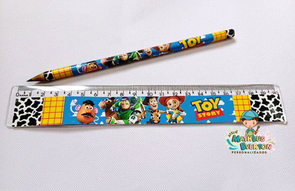 30 Kits Lápis e Régua Personalizado Toy Story - Imagem 3