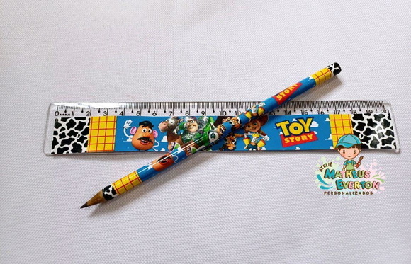 30 Kits Lápis e Régua Personalizado Toy Story