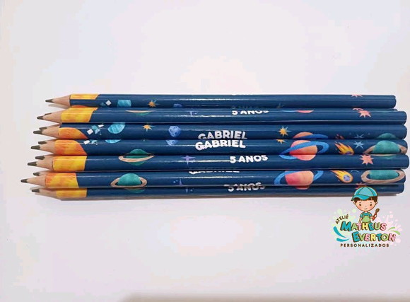 30 Lapis Personalizado Espaço (fazemos Todos os Temas) - Imagem 3