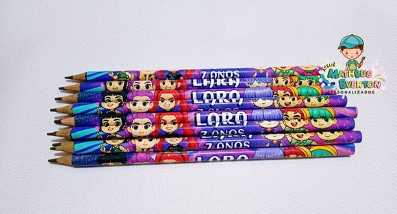30 Lapis Personalizado Guerreiras de K-pop Cute - Imagem 3