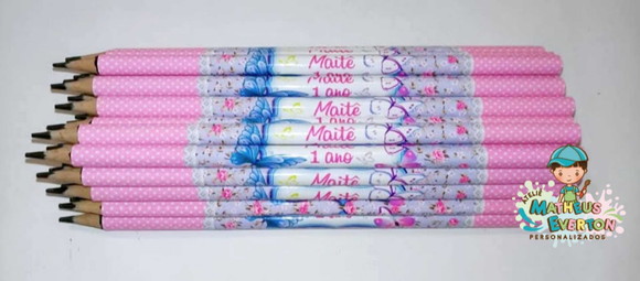 30 Lapis Personalizado Jardim Encantado