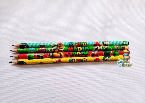 30 Lápis Personalizado Super Mário Bros - Imagem 2