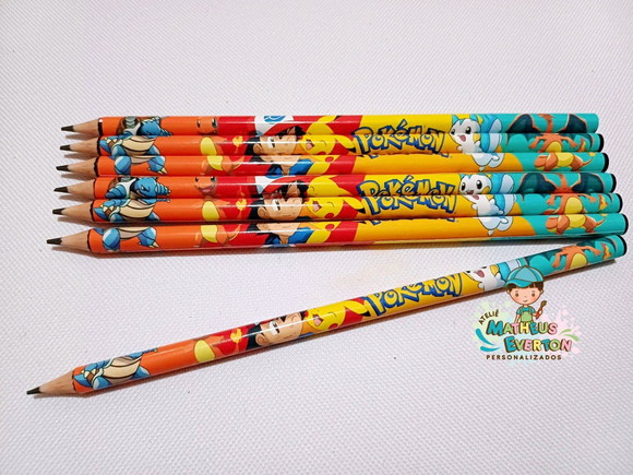 30 Lapis Personalizados Pokémon - Imagem 3