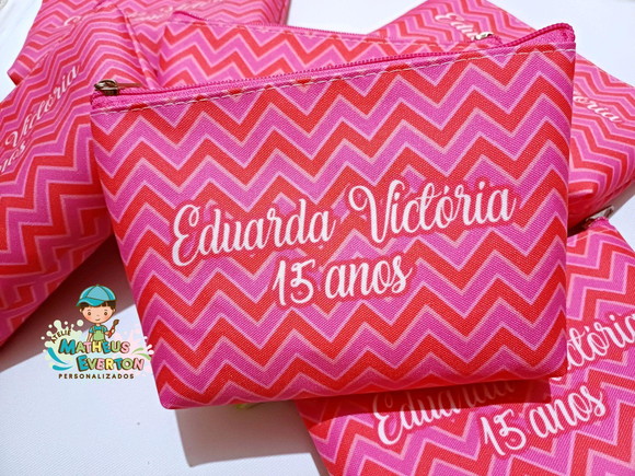 30 Necessaire Personalizada 15 Anos (fazemos Todos os Temas) - Imagem 5